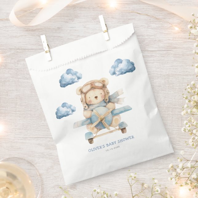 Boy Teddy Bear Baby Dusche Geschenktütchen (Ausgeschnitten)