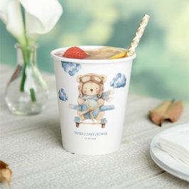 Boy Teddy Bear Baby Dusche Pappbecher