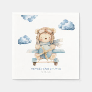 Boy Teddy Bear Baby Dusche Serviette