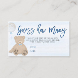 Boy Teddy Bear Blue Balloon schätzt wie viele Begleitkarte