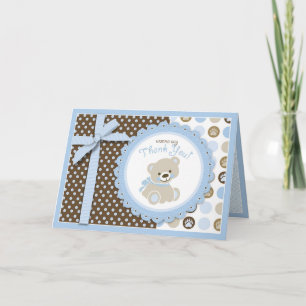 Boy Teddy Bear Danke Karte