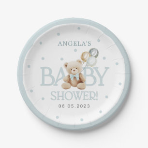 Boy Teddy Bear wir können frühes Abwarten Baby Dus Pappteller