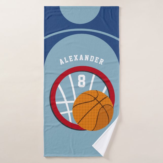 Boy Teen Basketball Court Ball Hoop Sports Champ Badehandtuch (Badehandtuch)