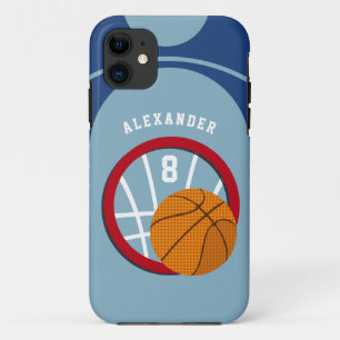 Boy Teen Kids Basketball Court Ball Hoop Blauer Na Case-Mate iPhone Hülle