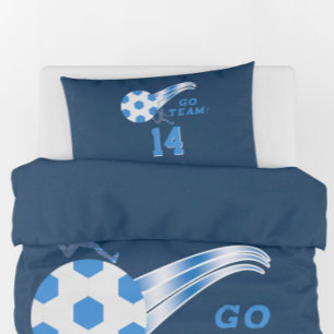 Boy Teen Soccer Ball Athlete Name Personalisiert Kissenbezug