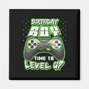 "Boy Time to Level Up Video Game Birthday Gamer 11 Magnet