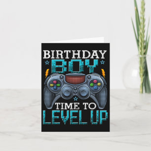 "Boy Time to Level Up Video Game Birthday Gamer 12 Karte