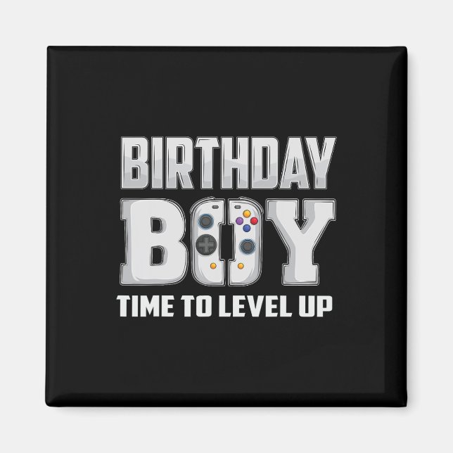 "Boy Time to Level Up Video Game Birthday Gamer 5 Magnet (Vorne)