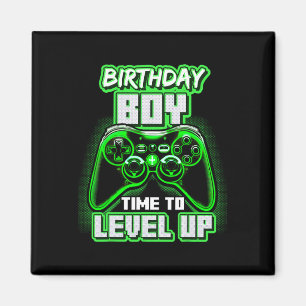 "Boy Time to Level Up Video Game Birthday Gamer 6 Magnet