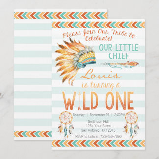 Boy Tirbal Aztec Boho Wild Einladung zum Geburtsta