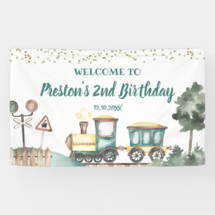 Boy Train Birthday Große Banner