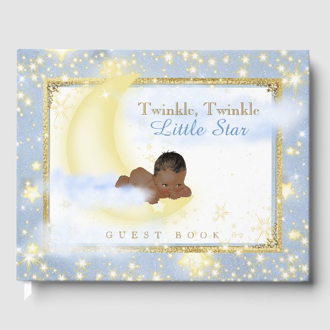 Boy Twinkle Twinkle Little Star Guest Book Gästebuch (Vorderseite)