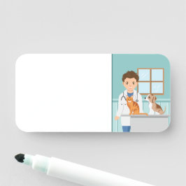 Boy Veterinarian For Kids' Pretend Play Activity Namensschild