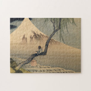 Boy Viewing Mount Fuji, 1898 von Katsushika Hokusa Puzzle