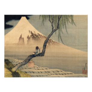 Boy Viewing Mount Fuji von Katsushika Hokusai Fotodruck