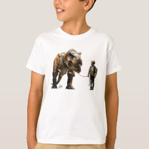Boy Walking T-Rex T - Shirt