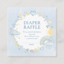 Boy Watercolor Rainbow Diaper Raffle