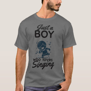 Boy Who Lieben Singen Karaoke Singer Music T-Shirt