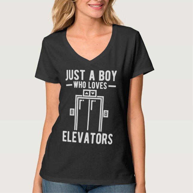 Boy Who Loves Elevators T-Shirt (Vorderseite)