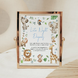 Boy Wild One Safari Kinderdusche Spätabenteuer Poster