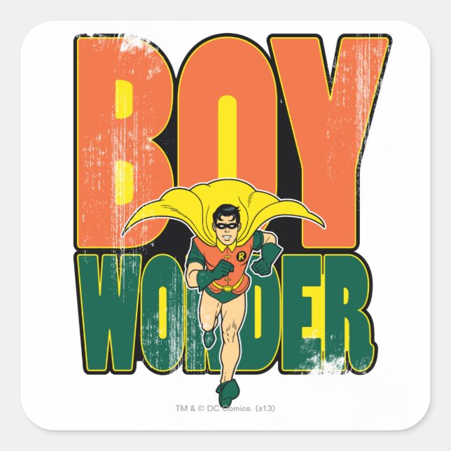 Boy Wonder Graphic Quadratischer Aufkleber (Vorderseite)