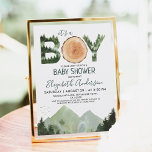 Boy Woodland Babydusche Einladung<br><div class="desc">Wasserfarbenwald - JUGENDLICHE Duscheinladung. Personalisierbar!</div>