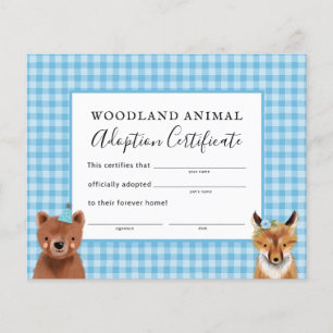 Boy Woodland Geburtsurkunde Adoption