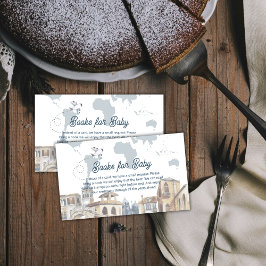 Boy World Map Airplane Books For Baby Shower Begleitkarte