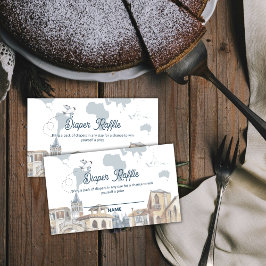 Boy World Map Airplane Diaper Raffle Baby Shower Begleitkarte