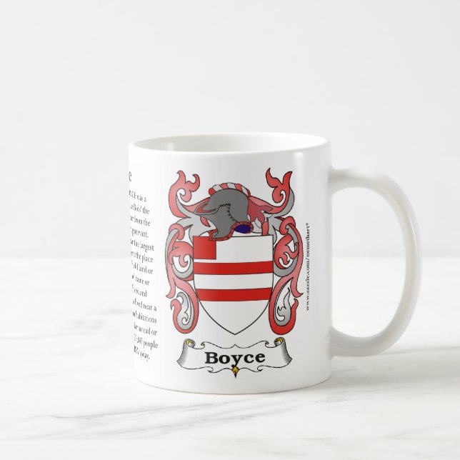 Boyce, Ursprung, Bedeutung und das Wappen Kaffeetasse (Rechts)