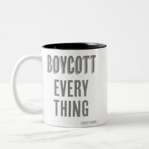 Boycott Alles (außer Speck) Zweifarbige Tasse