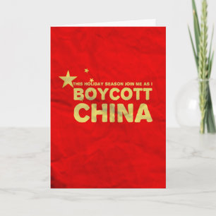 Boycott China...Kaufen Sie American Lead Toys! Feiertagskarte