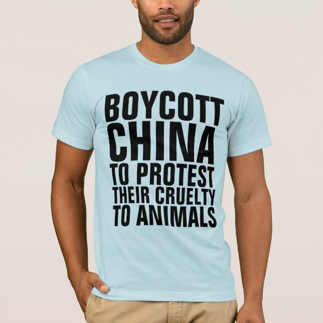 BOYCOTT-CHINA ZUM PROTEST VON TIERKRANKHEITST - SH T-Shirt (Vorderseite)