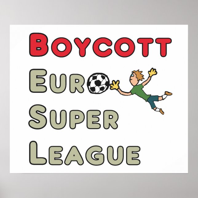 Boycott European Super League Poster (Vorne)