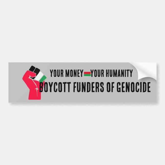 Boycott Genocide Autoaufkleber (Vorne)