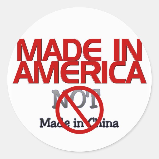 BOYCOTT IN CHINA RUNDER AUFKLEBER (Vorderseite)