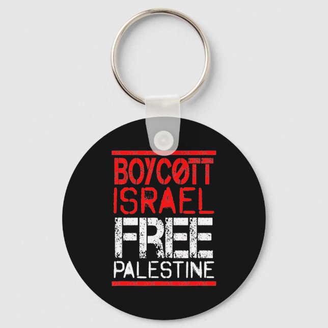 Boycott Israel Palestine Gaza War Awareness  Schlüsselanhänger (Vorderseite)