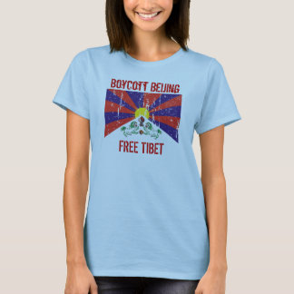 Boycott Peking Free Tibet T - Shirt - Individuell