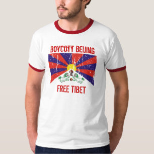 Boycott Peking Free Tibet T - Shirt - kundenspezif