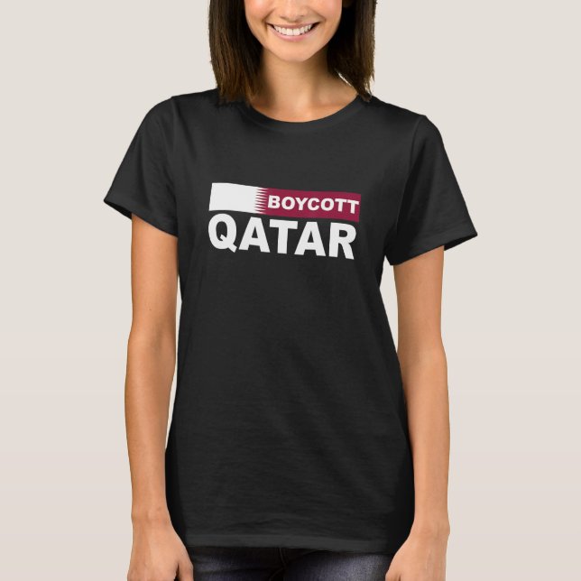 BOYCOTT QATAR 2 T-Shirt (Vorderseite)