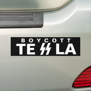 BOYCOTT TESLA AUTOAUFKLEBER