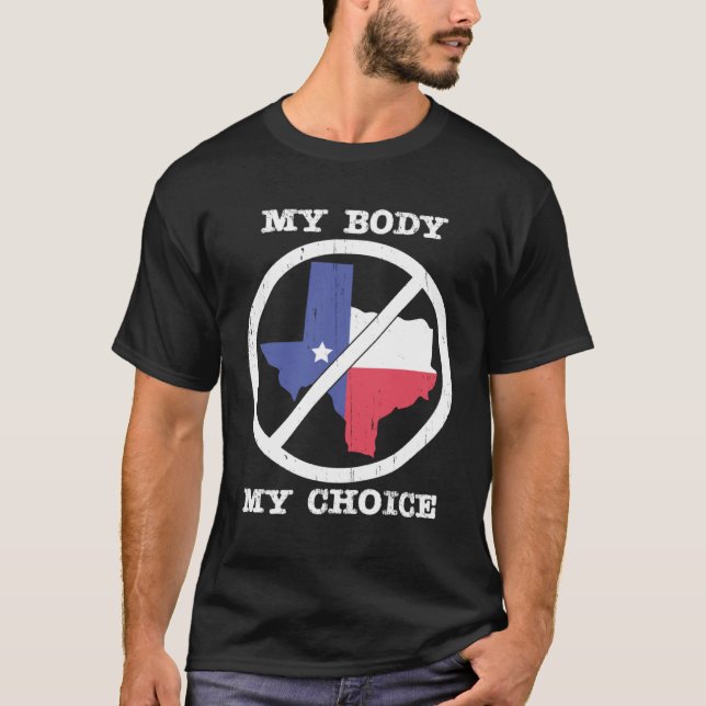 Boycott Texas Anti Texas My Body My Choice Her Bod T-Shirt (Vorderseite)