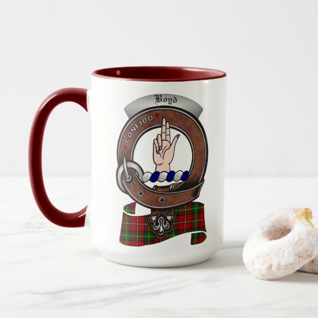 Boyd Clan Abzeichen Combo 15oz Tasse (Mit Donut)