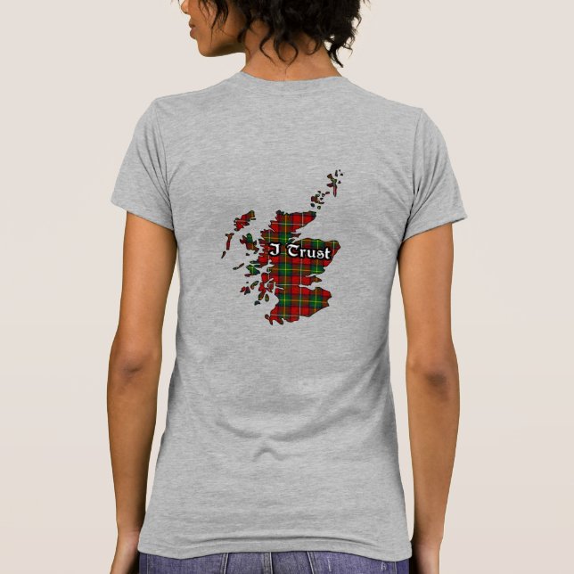 Boyd Clan Abzeichen und Tartan Women's T-Shirt (Rückseite)