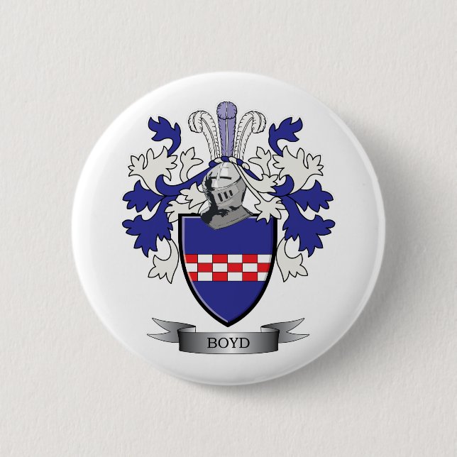 Boyd Familienwappen-Wappen Button (Vorderseite)