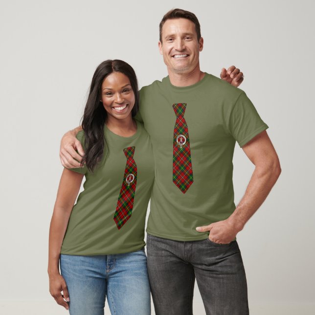 Boyd Scottish Badge & Tartan Necktie T-Shirt (Unisex)