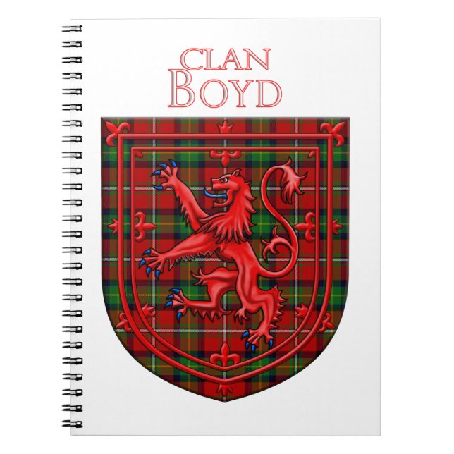 Boyd Tartan Scottish Kariert Lion Rampant Notizblock (Vorderseite)