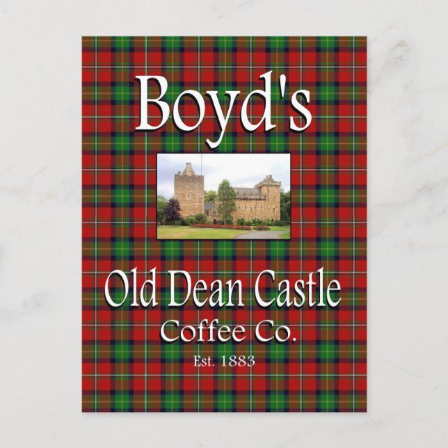 Boyd's Old Dean Castle Coffee Co. Postkarte (Vorderseite)