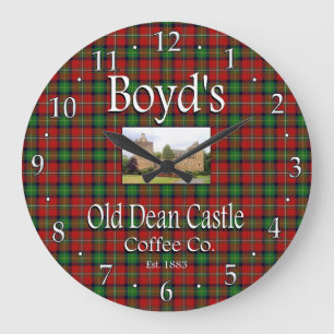 Boyds Old Dean Castle Coffee Co. Wall Clock Große Wanduhr