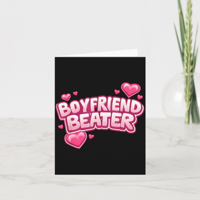 Boyfriend Beater Funny Tee  Karte (Vorderseite)